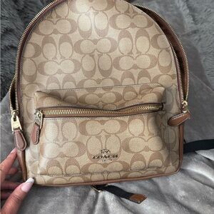 Coach Tan Signature Backpack